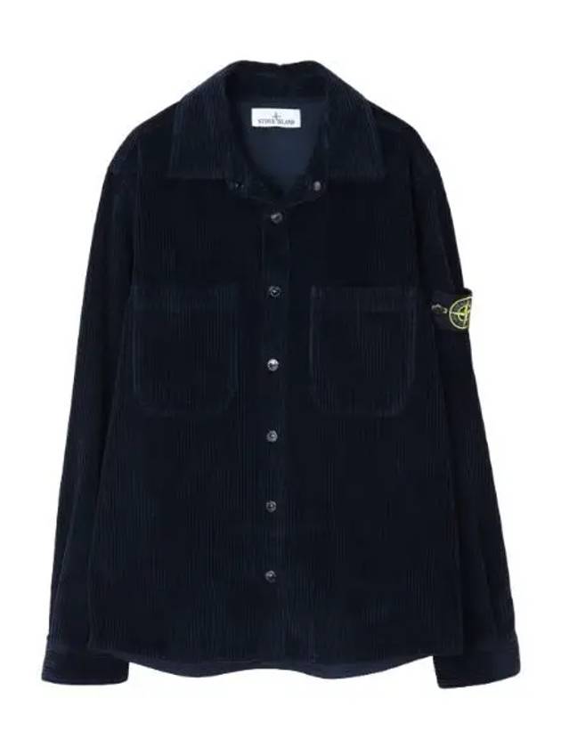 Corduroy overshirt regular fit men s long sleeve shirt - STONE ISLAND - BALAAN 1