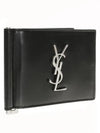 Monogram Money Clip Half Wallet Black - SAINT LAURENT - BALAAN 3