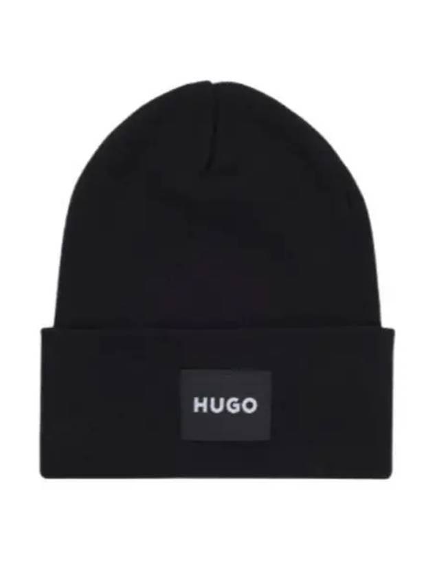 Green Cotton beanie hat with logo label 50521527 00 - HUGO BOSS - BALAAN 1