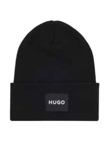 Green Cotton beanie hat with logo label 50521527 00 - HUGO BOSS - BALAAN 1