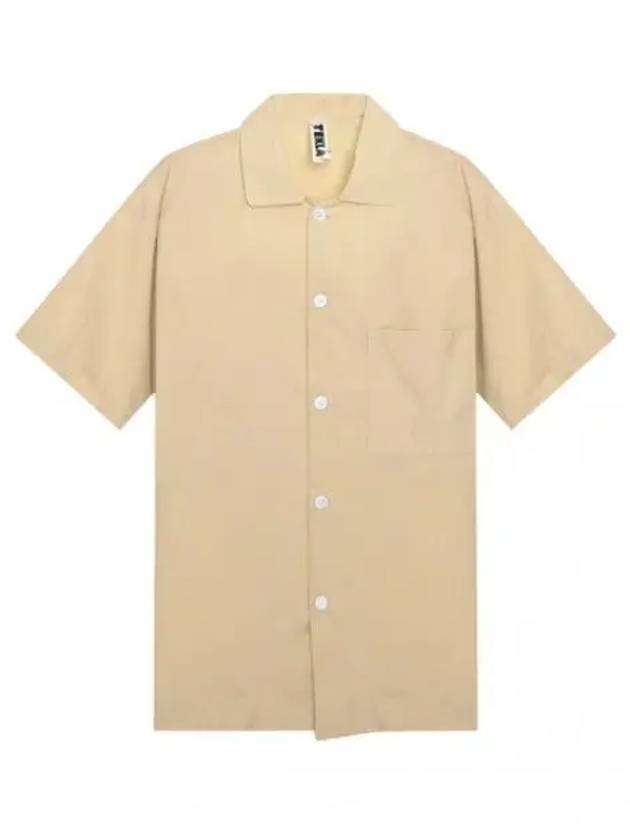 Poplin Pajamas Short Sleeve Shirt SWE KH - TEKLA - BALAAN 1