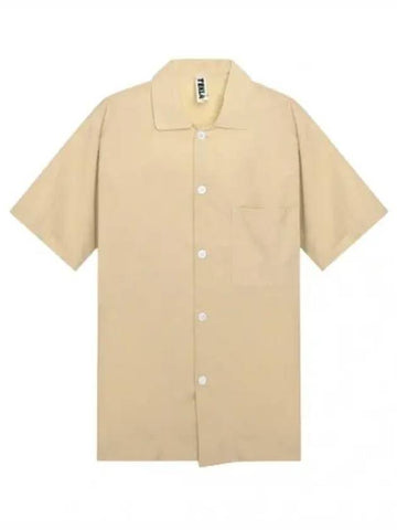 Poplin Pajamas Short Sleeve Shirt SWE KH - TEKLA - BALAAN 1