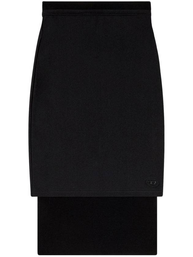 Stretch midi pencil skirt black - DIESEL - BALAAN 1