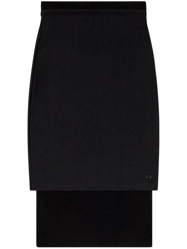 Stretch midi pencil skirt black - DIESEL - BALAAN 1