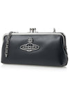 Nappa Thin Line ORB Frame Chain Long Wallet Black - VIVIENNE WESTWOOD - BALAAN 3