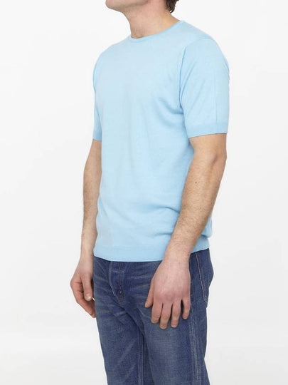 Light-Blue Cotton Jumper - JOHN SMEDLEY - BALAAN 2