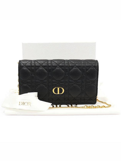 S5134UWHC M900 Black Supple Cannage Calfskin Caro WOC Chain Pouch Cross Bag - DIOR - BALAAN 2