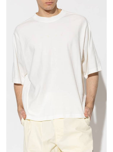 Shadow Project Graphic Interlock Mako Cotton Short Sleeve T-Shirt White - STONE ISLAND - BALAAN 1