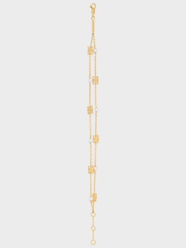 Triomphe Logo Pearl Double Bracelet Gold - CELINE - BALAAN 3