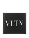 VLTN Logo Half Wallet Black - VALENTINO - BALAAN 1