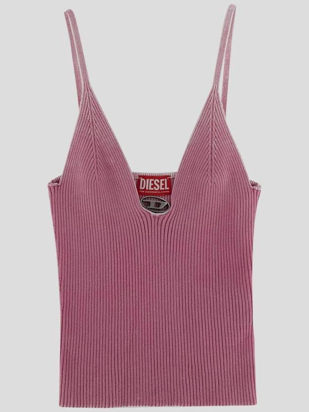 M Laila Faded Ribbed Knit Sleeveless Pink - DIESEL - BALAAN 2