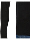 Heart Logo Merino Wool Cardigan Black - AMI - BALAAN 7