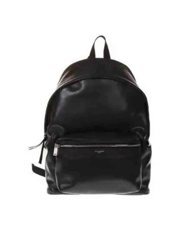 City Matte Leather Backpack Black - SAINT LAURENT - BALAAN 2