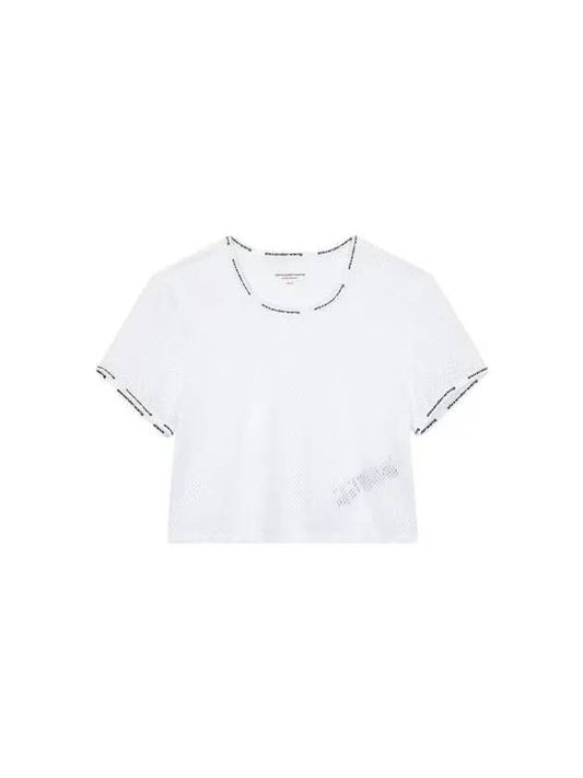 Logo binding mesh t shirt white - ALEXANDER WANG - BALAAN 1