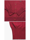 Logo Patch Cardigan Red - VIVIENNE WESTWOOD - BALAAN 4