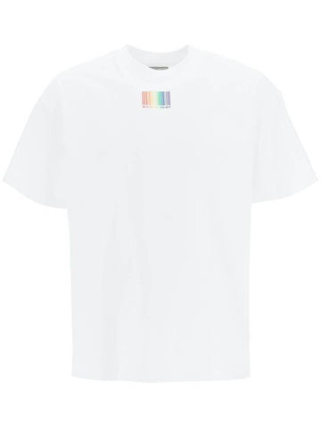 Rainbow Barcode Short Sleeve T-Shirt White - VETEMENTS - BALAAN 1