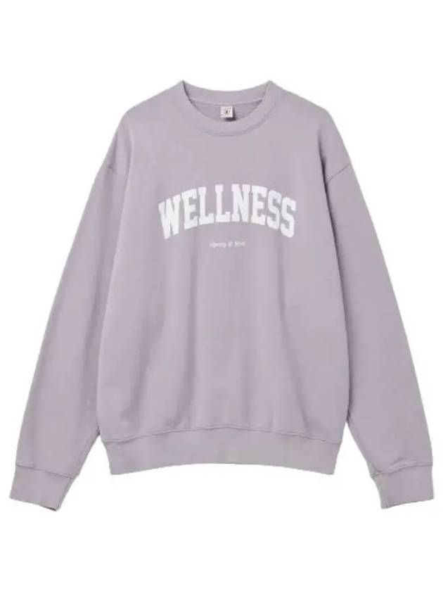 Wellness Crew Neck Cotton Long Sleeve T-Shirt Purple - SPORTY & RICH - BALAAN 2