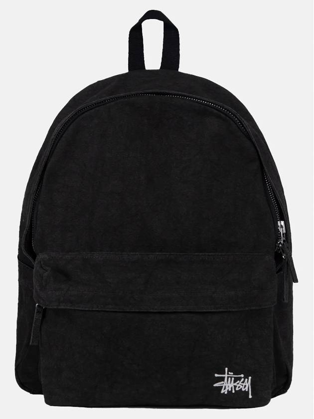 Logo Canvas Backpack Washed Black - STUSSY - BALAAN 2