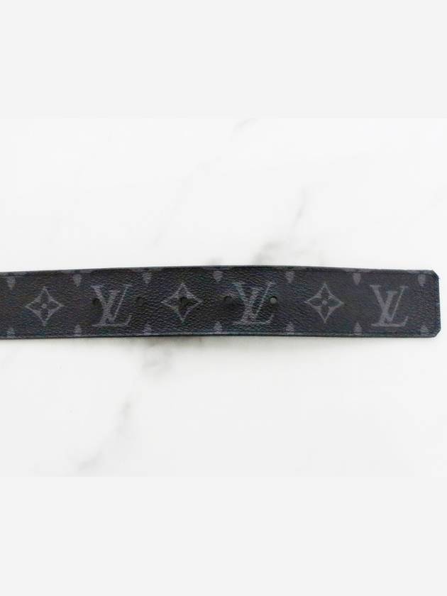 Monogram Eclipse LV silver belt - LOUIS VUITTON - BALAAN 4