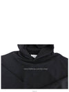 Reverse Embroidery Logo Cotton Hoodie Black - MAISON MARGIELA - BALAAN 7