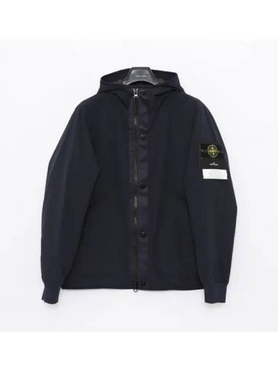 Soft Shell-R E.Dye Pure Insulation Technology Recycled Polyester Primaloft Hooded Jacket Navy - STONE ISLAND - BALAAN 2