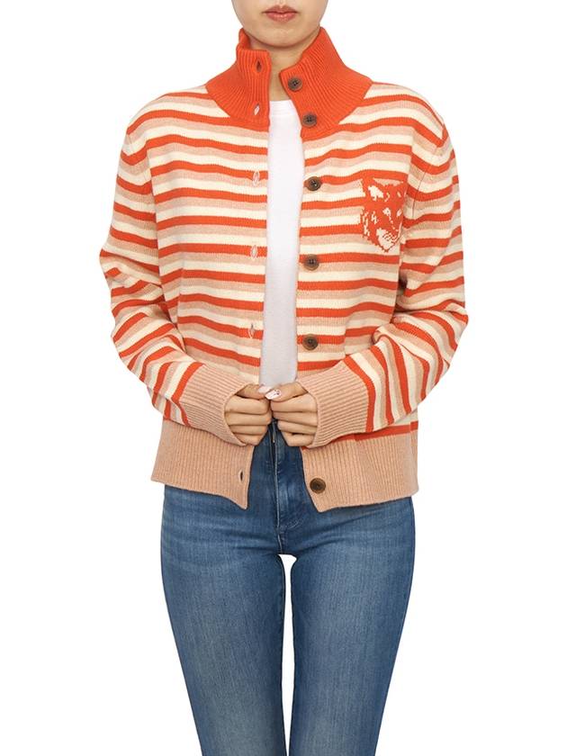 Foxhead striped women s cardigan NW00503KM0329 0019 - MAISON KITSUNE - BALAAN 5