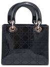 Women s Dior Christian CAL44551 Black Patent Cannage Lady Medium 2WAY gt bag Gangbuk used luxury goods - DIOR - BALAAN 6