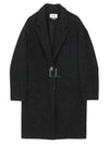 Women's Check Pattern Double Coat Dark Grey - ISABEL MARANT - BALAAN 2