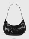 Ava Chain Medium Sequin Shoulder Bag Black - CELINE - BALAAN 6