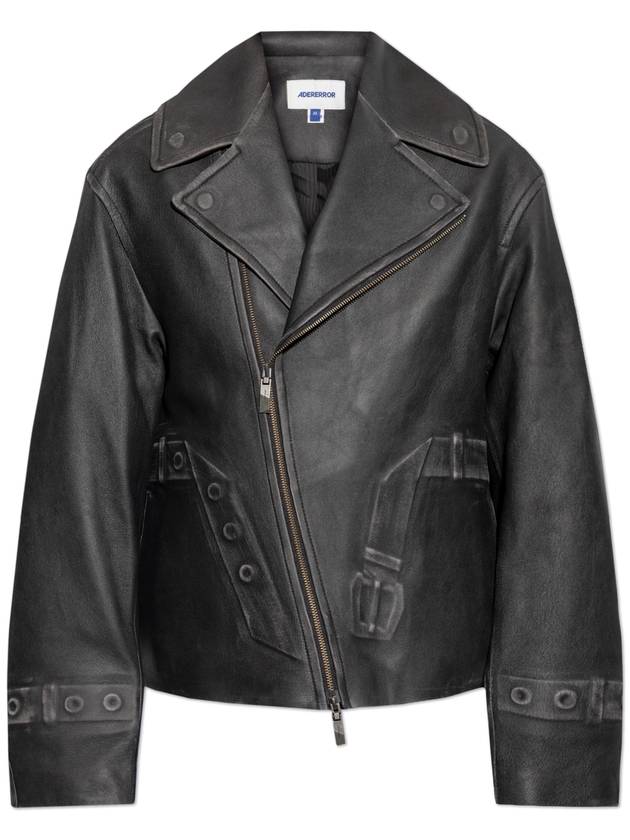 Ader Error Leather Jacket With Vintage Effect, Unisex, Black - ADER ERROR - BALAAN 1