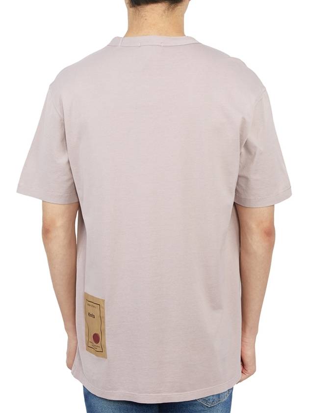 Back Logo Label Cotton Short Sleeve T-Shirt Grey - TEN C - BALAAN 5