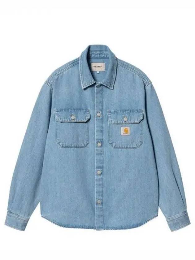 Harvey Denim Shirt Jacket Light Blue - CARHARTT WIP - BALAAN 2