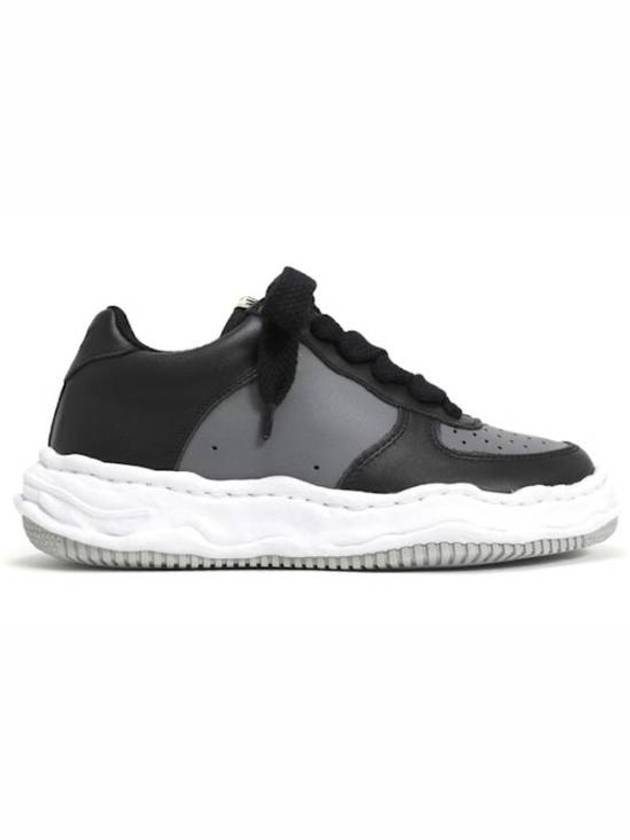 Wayne OG Sole Leather Low Top Sneakers Black Grey - MAISON MIHARA YASUHIRO - BALAAN 2