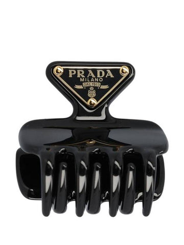 Metal Claw Clip Black - PRADA - BALAAN 1