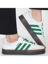 Sambae Leather Low Top Sneakers Green Cloud White - ADIDAS - BALAAN 2