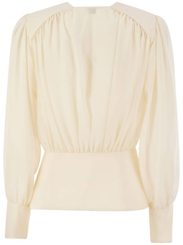 Georgette blouse with basque - ELISABETTA FRANCHI - BALAAN 2