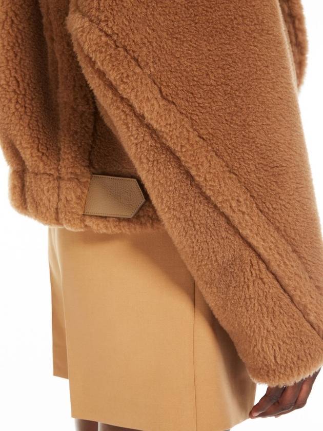 Gardone Crop Teddy Jacket Camel - MAX MARA - BALAAN 7