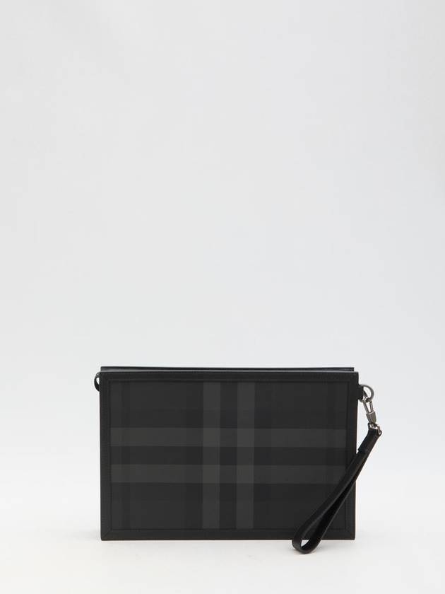 Check Small Logo Clutch Bag Black - BURBERRY - BALAAN 3