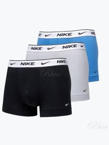 24 Men s Everyday Cotton Stretch Trunks 3 Pack KE1008 F8G M 3PK - NIKE - BALAAN 1