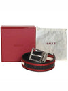 Logo Taylan 35MM Casual Reversible Belt Black Red - BALLY - BALAAN 6