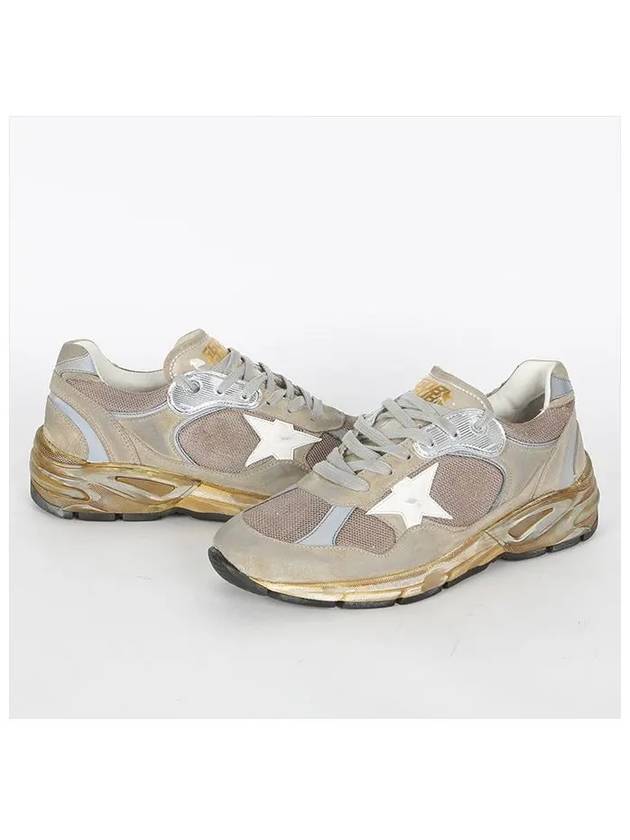 Mesh and Suede Dad-Star Sneakers White Dove Grey - GOLDEN GOOSE - BALAAN 3