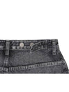 Cutting Washing Bermuda Denim Pants Black - HIGH SCHOOL DISCO - BALAAN 5