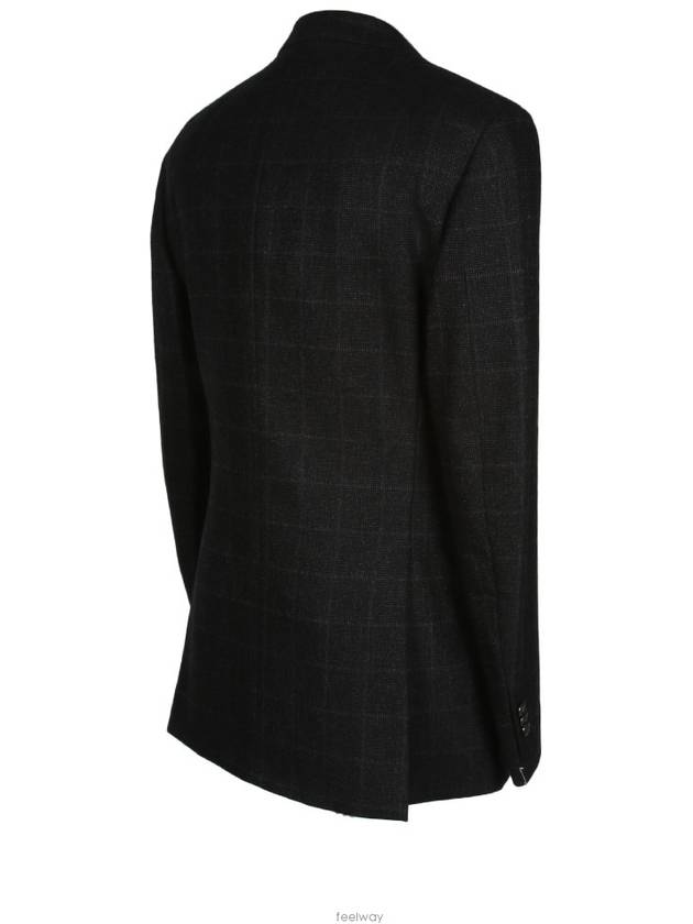 281734305 Virgin wool check blazer - CORNELIANI - BALAAN 4