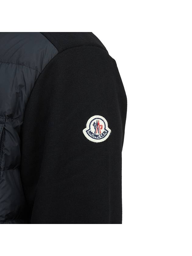 Logo Knit Padded Cardigan Black - MONCLER - BALAAN 8