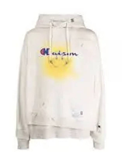 Graphic Print Cotton Hoodie White - MIHARA YASUHIRO - BALAAN 2