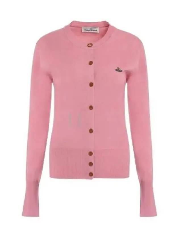 Bea Logo Wool Cardigan Pink - VIVIENNE WESTWOOD - BALAAN 2