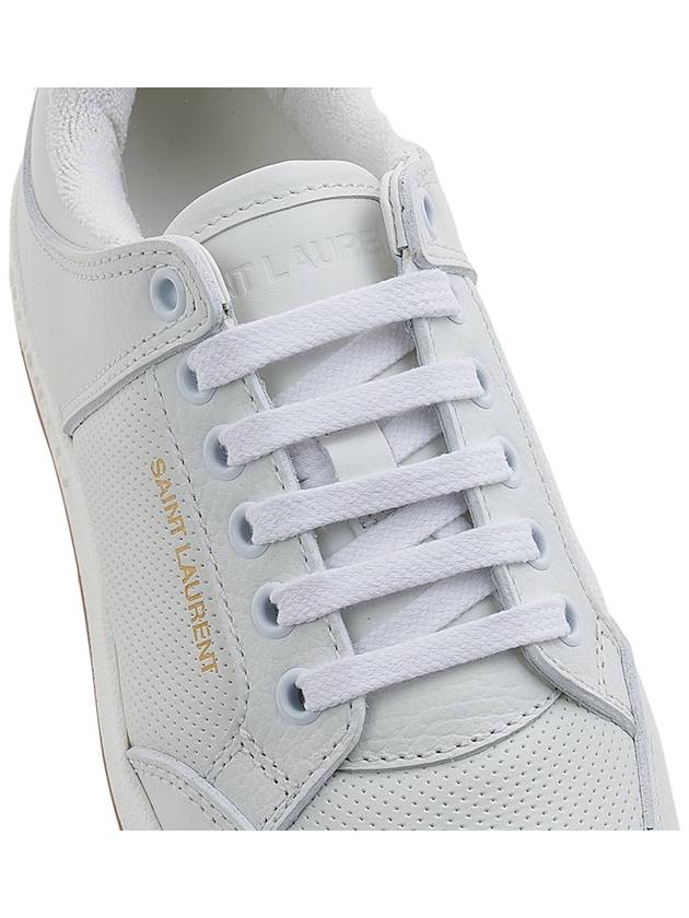 SL 61 Logo Signature Leather Low Top Sneakers White - SAINT LAURENT - BALAAN 9