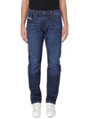 D Strukt 0PFAZ Slim Fit Jeans Dark Blue - DIESEL - BALAAN 3