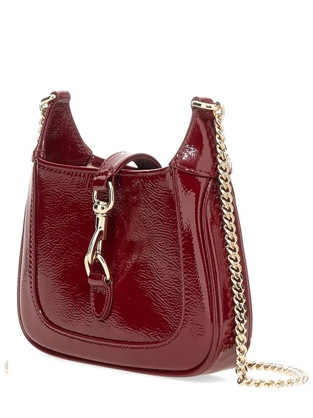 Jackie Notte Patent Leather Mini Shoulder Bag Bordeaux - GUCCI - BALAAN 3