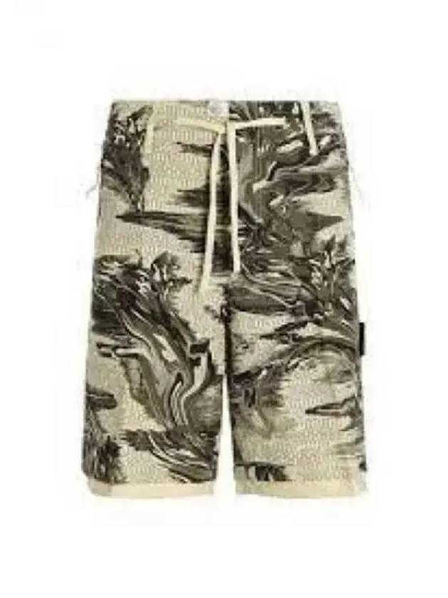 Shadow Project Print Bermuda Shorts Beige - STONE ISLAND - BALAAN 2